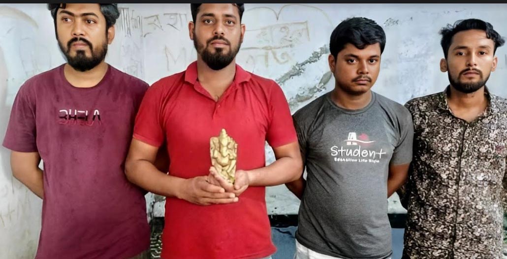 রাজশাহীতে দেড় কেজি ওজনের গণেশ মূর্তি উদ্ধার