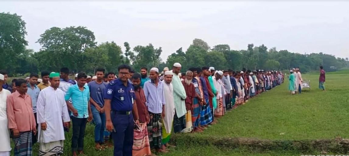 বাগমারার  সৌদি প্রবাসীর মরদেহ দাফন সম্পন্ন: গ্রামজুড়ে শোকের মাতম