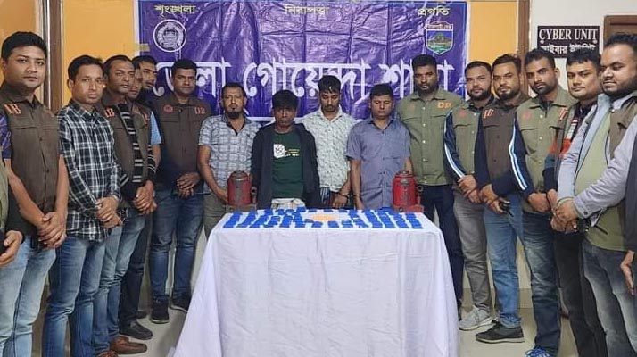 সিরাজগঞ্জে ১৬ হাজার ইয়াবাসহ চারজন আটক