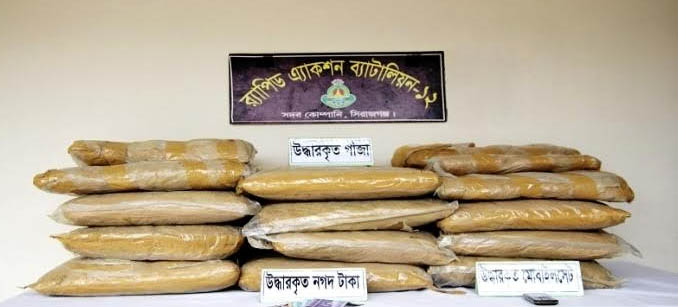 সিরাজগঞ্জে ৫১ কেজি গাঁজাসহ একজন আটক