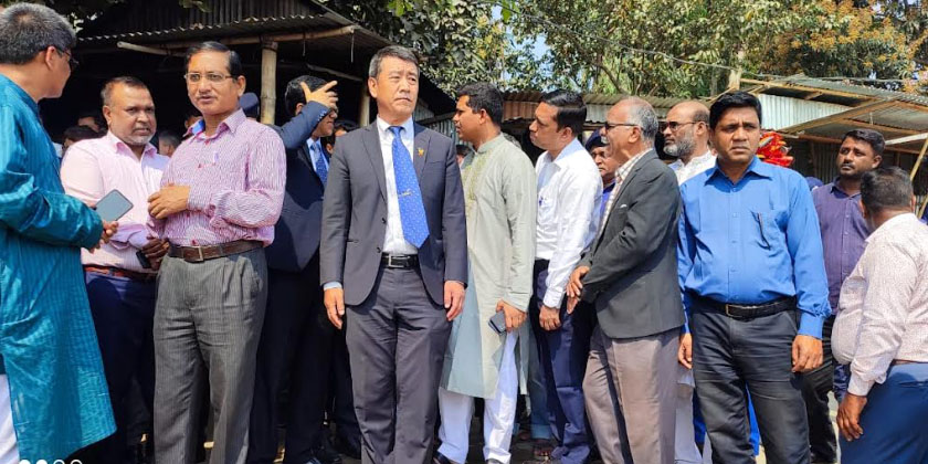 চিলমারী নৌ-বন্দর পরিদর্শন করলেন ভূটানের রাষ্ট্রদূত