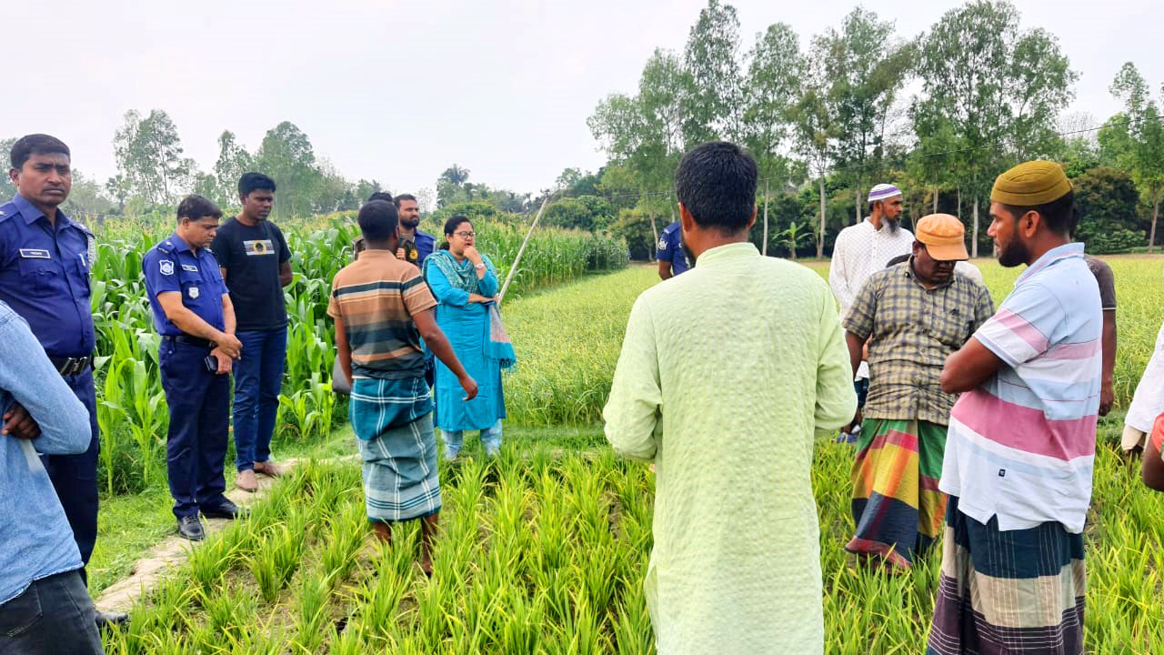 নির্বাহী কর্মকর্তার হস্তক্ষেপে ২০ বিঘা শষ্য ক্ষেতে সেচ স্বচল