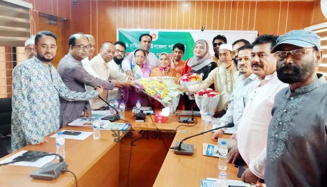 নাসিরনগরে উপজেলা পরিষদের নবনির্বাচিত চেয়ারম্যনদের 