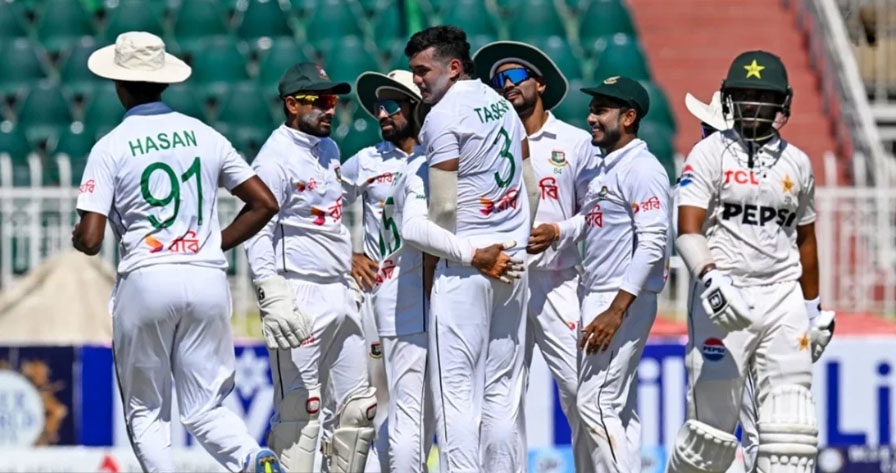২৭৪ রানে অলআউট পাকিস্তান, বিনা উইকেটে ১০ রানে দিন শেষ বাংলাদেশের