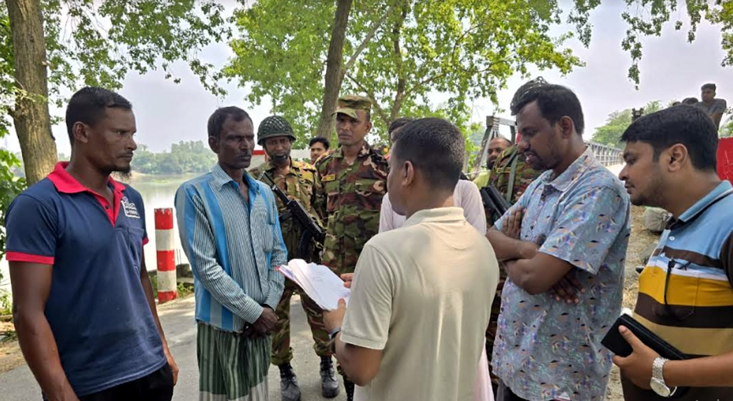 সিংড়ায় মাছ ধরার অবৈধ বাঁনার বাধ উচ্ছেদ, দুইজনকে অর্থদন্ড
