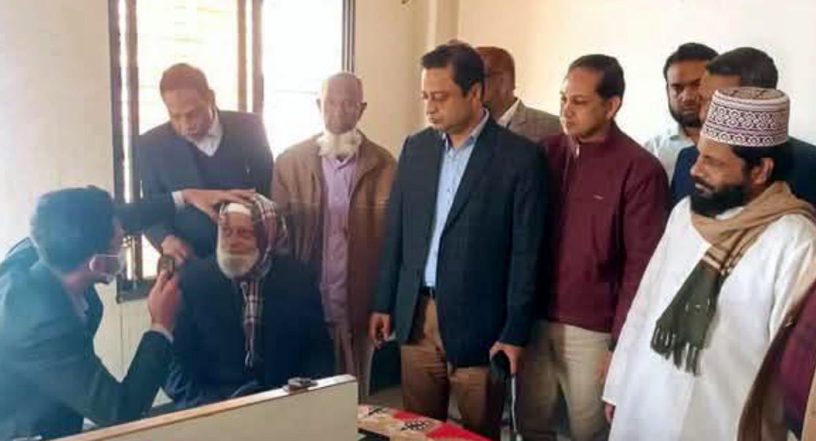 তাহেরপুরে স্বল্প মুল্যে চক্ষু শিবির
