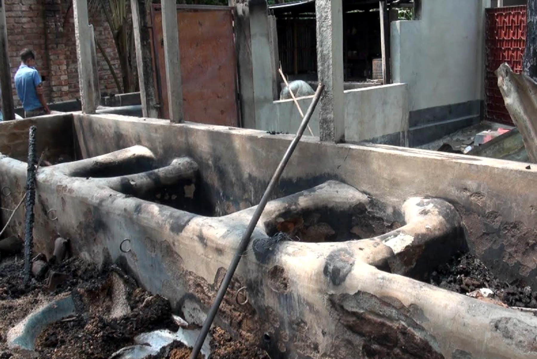 গরুর ফার্মে অগ্নিকাণ্ড সাঘাটায় ১৫ লাখ টাকা মুল্যের ছয়টি গরু পুড়ে মারা গেছে 