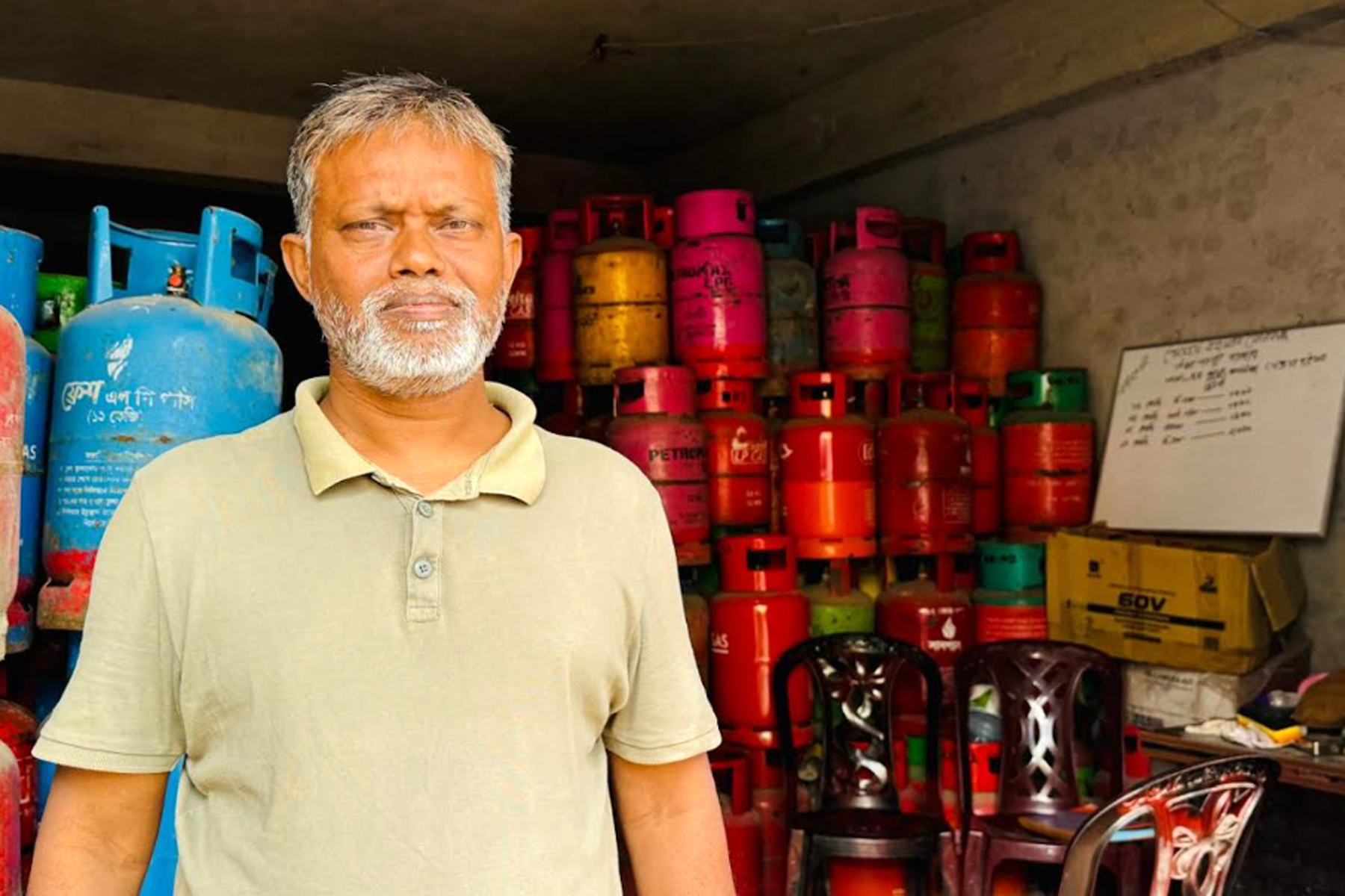 উল্লাপাড়ায় গ্যাস সিলিন্ডার ব্যবসায়ীকে জরিমানা