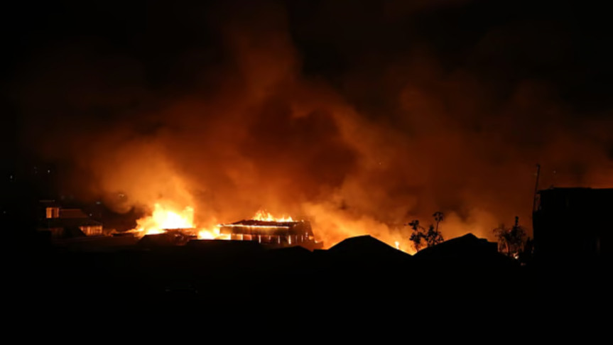 পাঁচ ঘণ্টা পর  নিয়ন্ত্রণে কড়াইল বস্তির আগুন