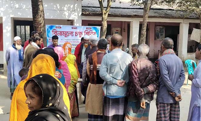 হাকিমপুর প্রেসক্লাবের উদ্যোগে চক্ষু শিবির অনুষ্ঠিত