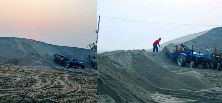 চিলমারীতে ব্রহ্মপুত্র নদ থেকে বালু উত্তোলনের মহোৎসব