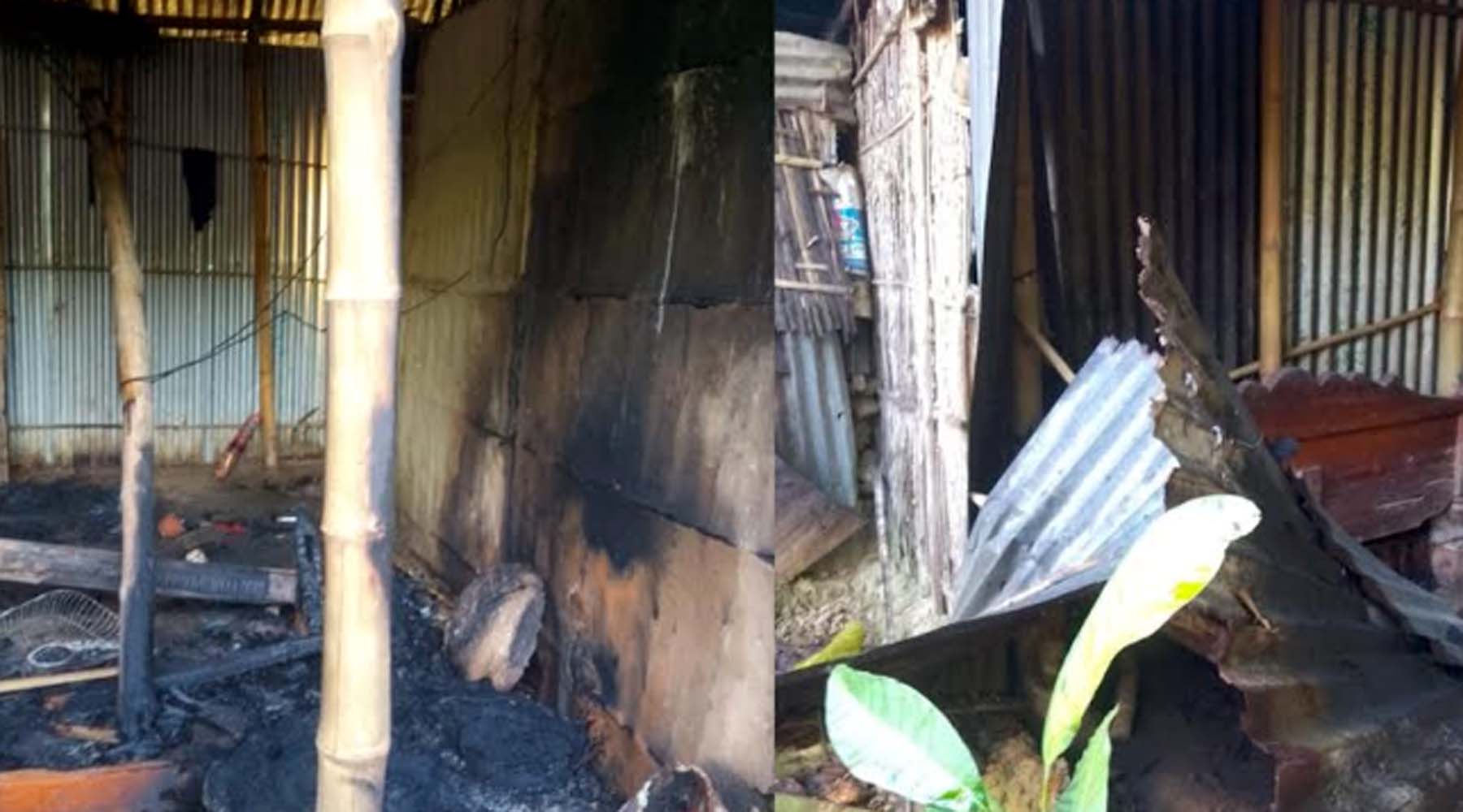 কমলগঞ্জে পূর্ব শত্রুতার জেরে ঘরে আগুন