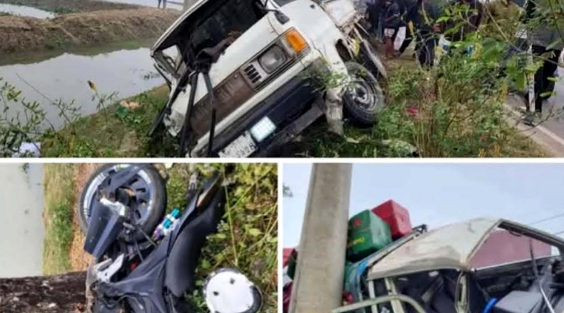 পিকআপভ্যানের চাপায় দুই মোটরসাইকেল আরোহীর মৃত্যু 