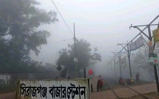 তীব্র শৈত্যপ্রবাহে কনকনে ঠান্ডায় কাঁপছে সিরাজগঞ্জ
