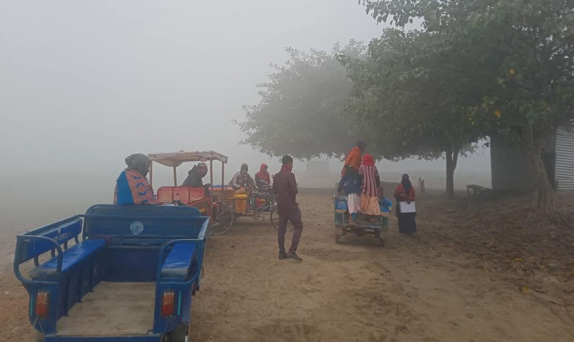 প্রচন্ড শীতে বিপর্যস্ত উল্লাপাড়ার জনজীবন