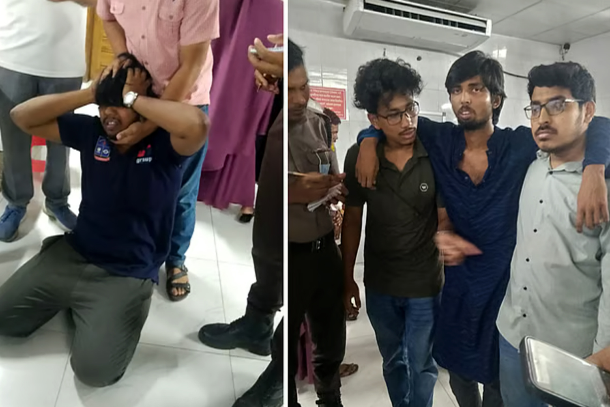 শাহবাগ থানার সামনে ডাকসুর দুই নেতার ওপর হামলা