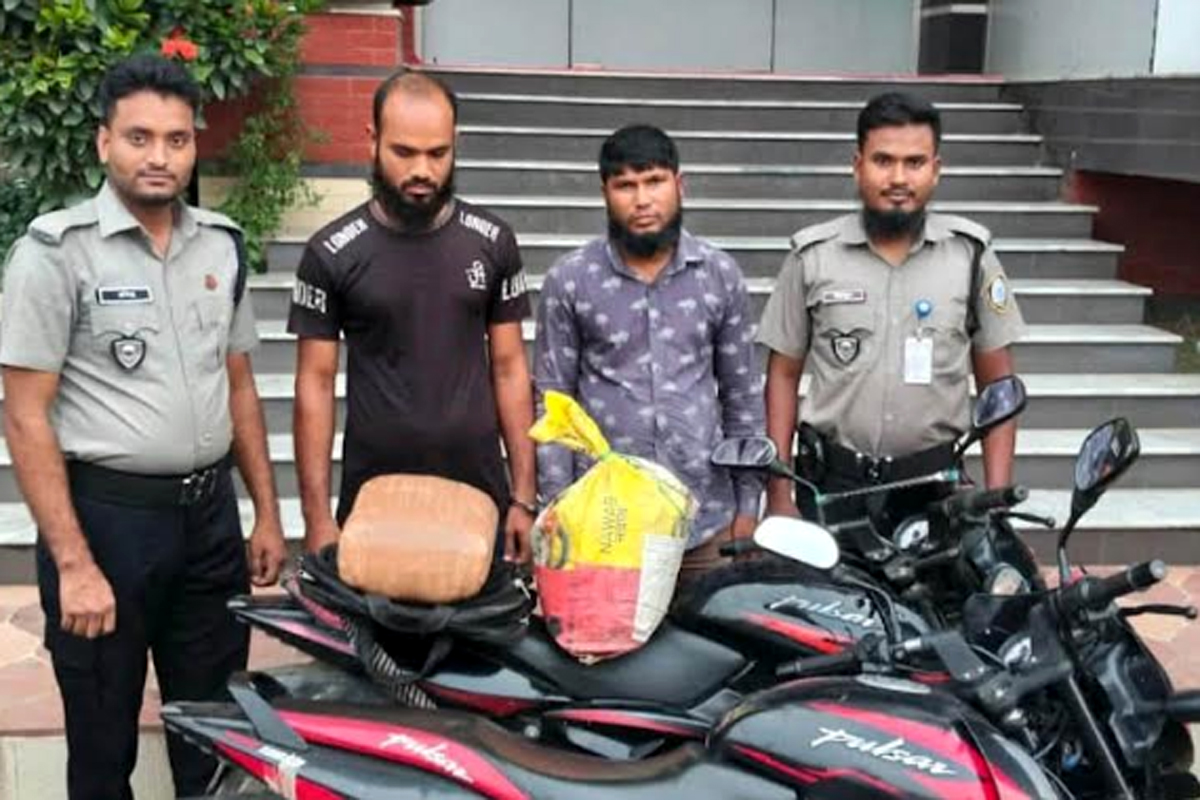 ধুনটে ১০ কেজি গাঁজাসহ দুই মাদক কারবারি গ্রেপ্তার