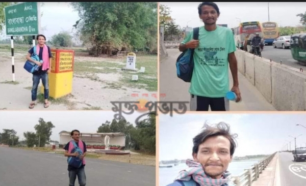 নদী সুরক্ষার দাবিতে মহেশখালীর রাকিবের টেকনাফ থেকে তেঁতুলিয়া পদযাত্রা
