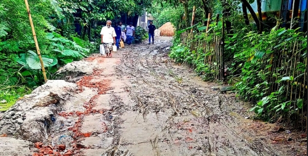 ভোগান্তির আরেক নাম উল্লাপাড়া পাটবন্দর-বেতবাড়ী সড়ক